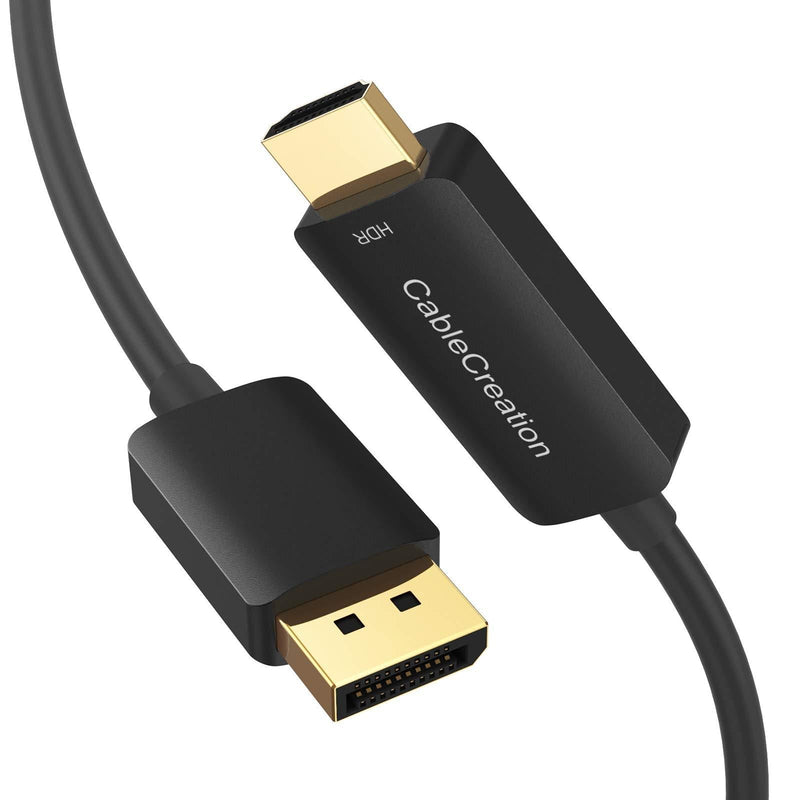 Active DisplayPort to HDMI Cable 4K@60Hz HDR, CableCreation 8FT Unidirectional DisplayPort to HDMI Monitor Cable, DP 1.4 to HDMI 2.0 Support 4K@60Hz, 2K@144Hz, 1080P@144Hz, Eyefinity Multi-Display