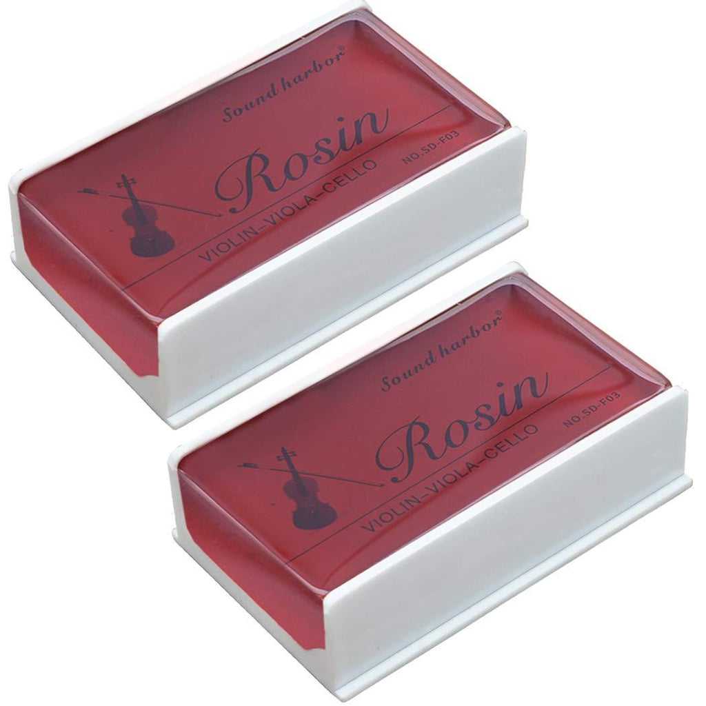 Rosin 2 pack Big size Rosin Natural Rosin for Violin Cello Viola Bows (Red) Red
