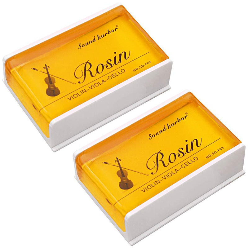 Rosin 2 pack Big size Rosin Natural Rosin for Violin Cello Viola Bows (Yellow) Yellow