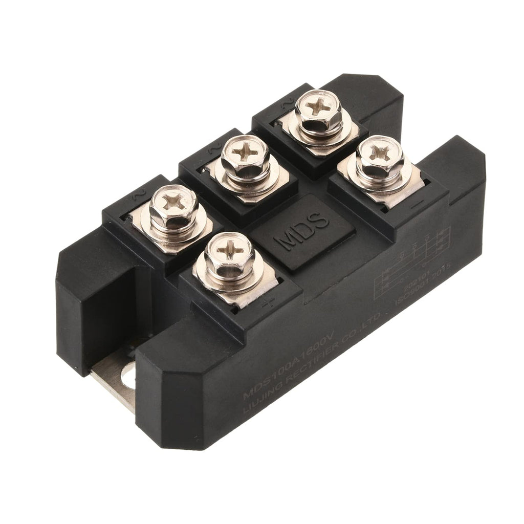 Fielect Bridge Rectifier Diode 100A 1600V Three Phase Diode Bridge Rectifier Full Wave Diode Module Rectification Module for MDS-100A Model 1Pcs MDS100A1600V 1Pcs