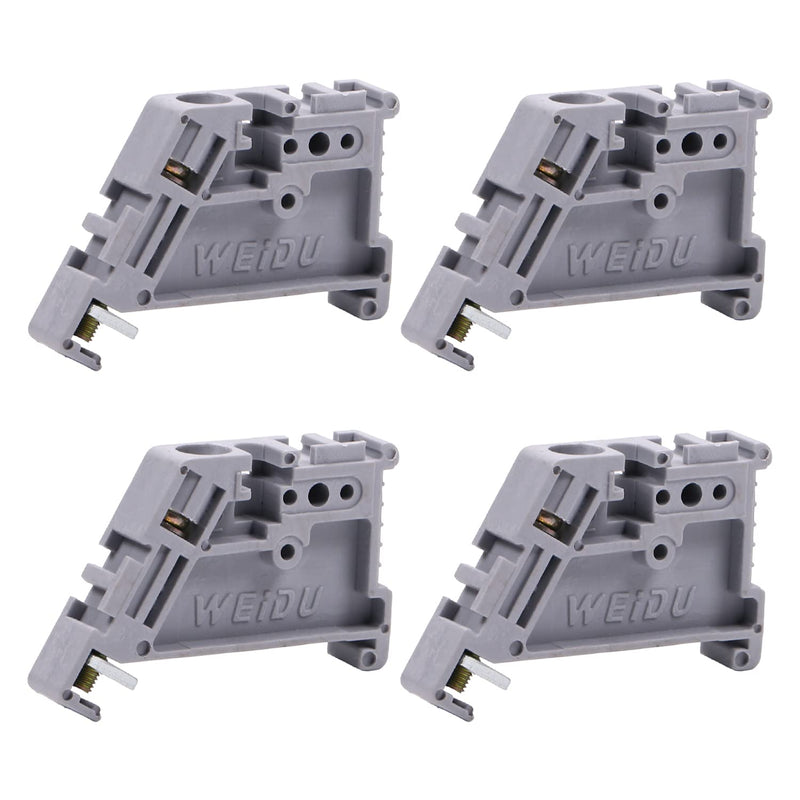 Fielect EW-35 DIN Rail Terminal Block End Stopper Mount Clips CE Certification 25Pcs Gray