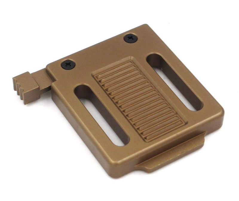 CNC Machined Universal Mount Plate Camera / Light Bracket for NVG Helmet Shroud (Tan) Tan