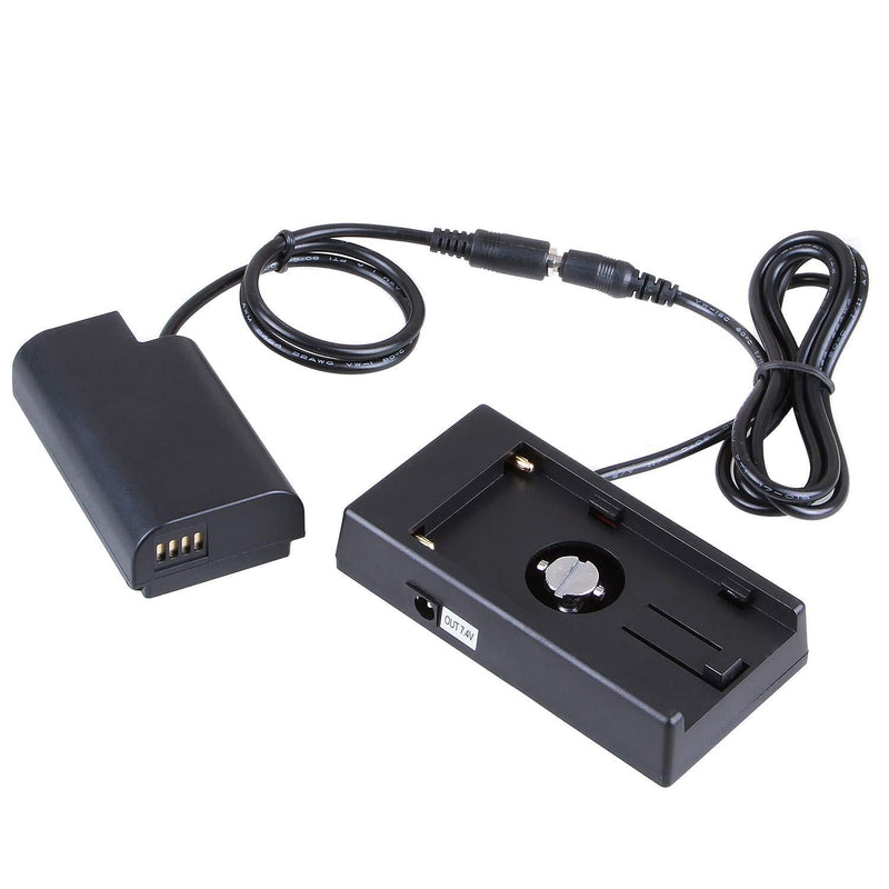 Foto4easy Power Adapter Cable,DMW-BLJ31 Dummy Battery with NP-F970 F750 F550 Battery Plate Power Adapter for Panasonic Lumix DC-S1HGK-K DC-S1RMGK-K DC-S1RGK-K DC-S1MGK-K DC-S1GK-K S Series Digital