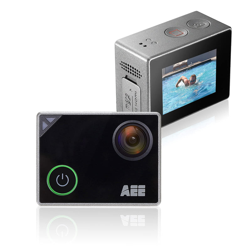 AEE Silver 4K WiFi Sports Action Camera, Ultra HD 133 Feet Waterproof DV Camcorder with Touch Screen, 16MP Image Resolution, 140 Degree Wide Angle Lens with 4X Digital Zoom