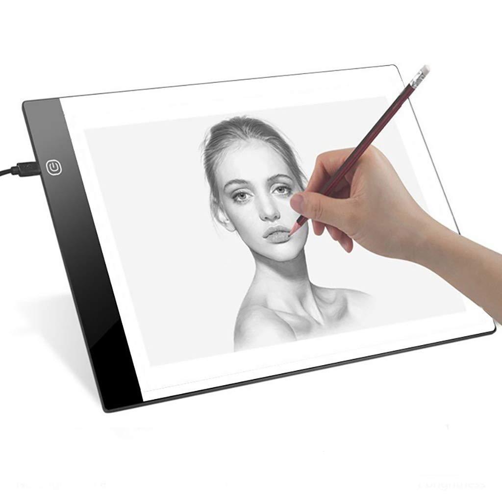 ZERIRA A4 LED Thin Light Box Tracer Ultra - Portable USB Power Cable Dimmable Tracing Light Pad for Artists Drawing, Painting, Animation, X-ray Viewing