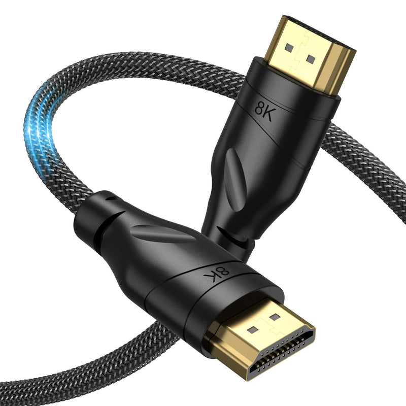 8K HDMI Cable, LamToon 6ft High Speed HDMI to HDMI 2.1 Cable Support 8K@60Hz,4K@120Hz, 48Gbps, Backward Compatible with 4k HDMI cable Compatible with Apple TV Roku Netflix Sony 8K Samsung QLED 8K Q900