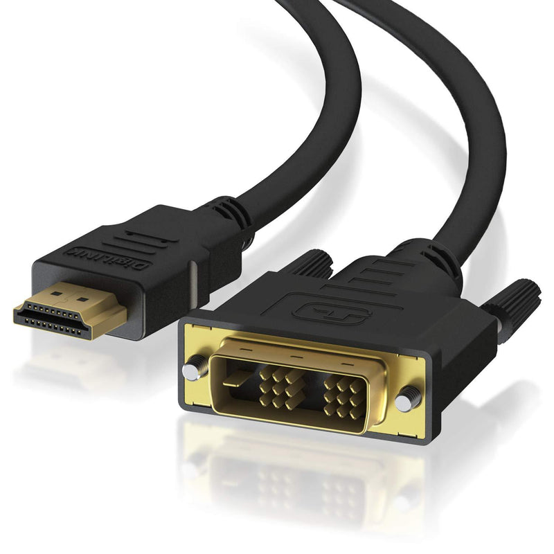 LINKUP - DVI to HDMI 4K 60Hz - 28 Awg High-Speed UHD 24K 50μ Gold-Plated Heavy-Duty Display Cable CL2 Rated Compatible with FHD TVs, Projectors, Computer Screen and More - 6ft 6 ft DVI to HDMI Cable