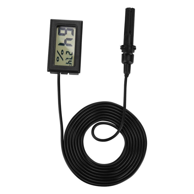 Vbest life Practical Temperature Humidity Meter for String Instruments Guitar Violin Ukulele LCD Hygrometer Temperature Humidity Monitor(Black)
