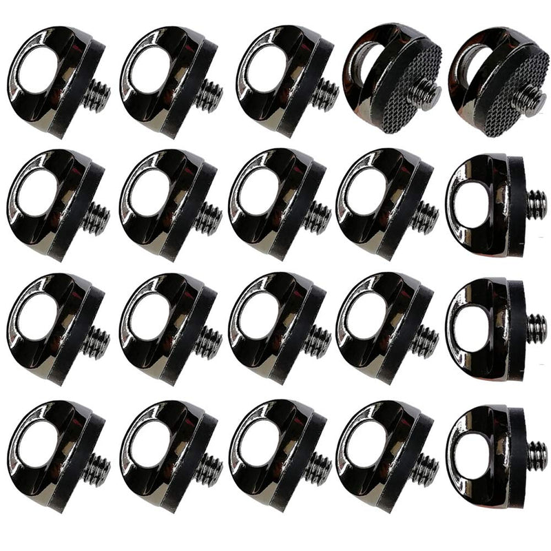 Lala Smill Neck Strap Screw Holder for Camera, 1/4-20 Thread Quick Release Neck Wrist Strap Mounting Fixing Screw, Pack of 20 20pcs