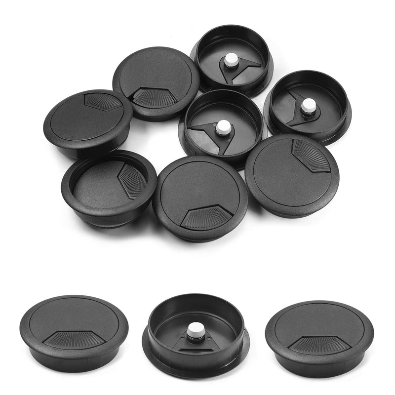 MroMax 2.36" Desk Grommet Plastic 60mm Cable Hole Cover Cord Desk Grommets Arrange Wires Organizer for Home Office Desk Cable Cord Black 10Pcs 60 mm Mounting Hole Diameter