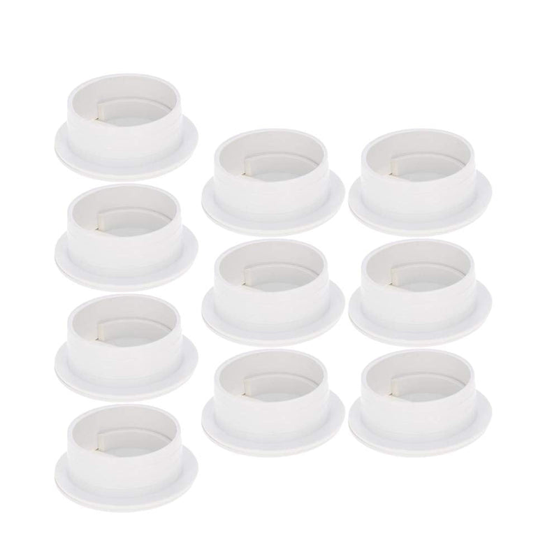 MroMax 1.38" Desk Grommet Plastic 35mm Cable Hole Cover Cord Desk Grommets Arrange Wires Organizer for Home Office Desk Cable Cord White 10Pcs 35 mm Mounting Hole Diameter