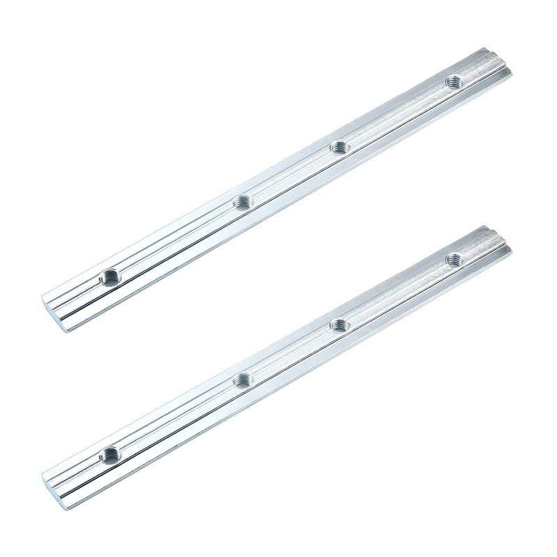 MroMax 30 Series Linear Connector 7.09" x 0.63" x 0.24" (L x W x T) Carbon Steel Galvanized Silver Straight Piece Connection Part 5PCS