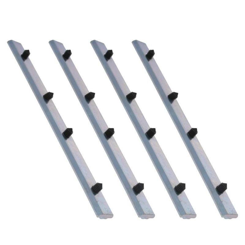 MroMax 30 Series Linear Connector 7.09" x 0.63" x 0.24" (L x W x T) Carbon Steel Galvanized Silver Straight Piece Connection Part 4PCS