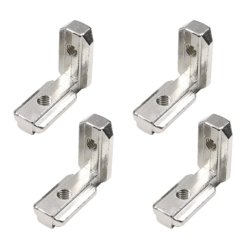 MroMax Internal Joint Bracket 1.46" x 1.22" (L x H), Internal Angle Connector 30 Series for Aluminum Extrusion Profiles, Silver 6 PCS (with Set Screw)