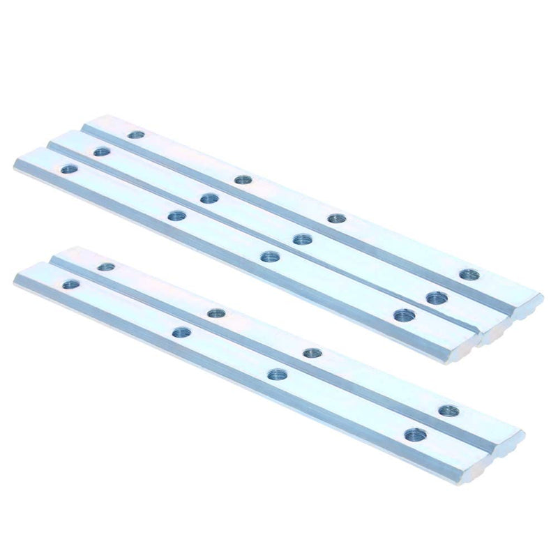MroMax 30 Series Linear Connector 7.09" x 0.63" x 0.24" (L x W x T) Carbon Steel Galvanized Silver Straight Piece Connection Part 5PCS