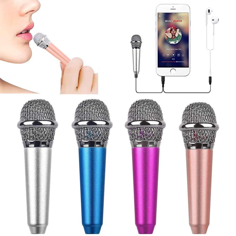 [AUSTRALIA] - XGPA Mini Microphone Portable Vocal/Instrument Microphone for Mobile Phone Laptop Notebook Apple iPhone Samsung Android-Free Microphone Stand and Box(Rose Gold) Rose Gold 