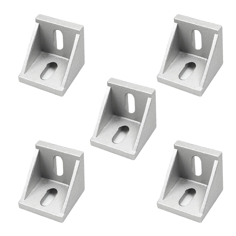 MroMax 10PCS Inner Angle Bracket Gusset Aluminum Alloy Inner Joint Bracket Suitable for 4545 Series Aluminum Extrusion Profile Silver