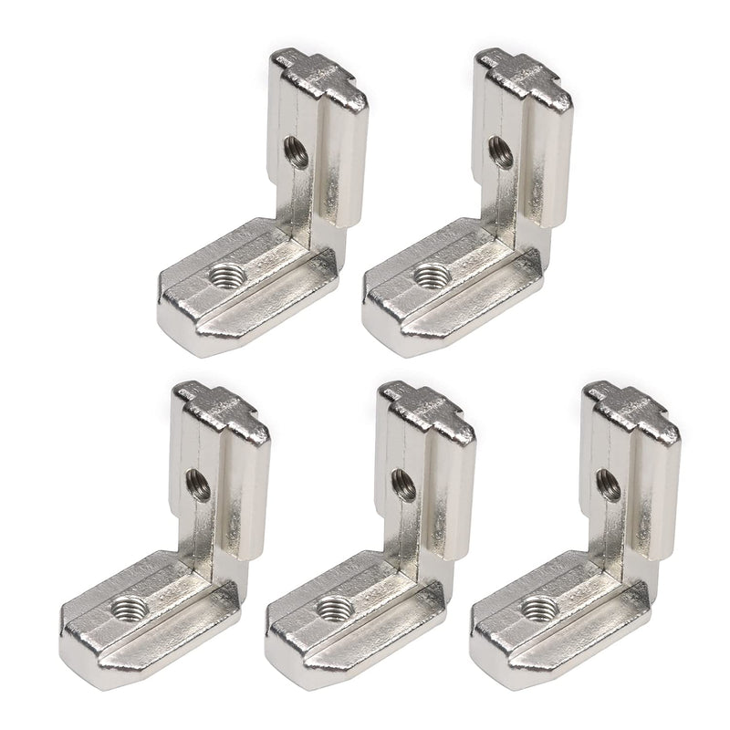 MroMax Internal Joint Bracket 1.5" x 1.22" (L x H), Internal Angle Connector 40 Series for Aluminum Extrusion Profiles, Silver 10 PCS (Without Fixing Screws)