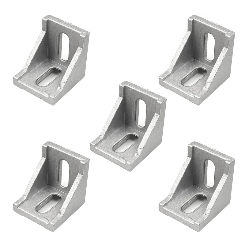 [AUSTRALIA] - MroMax 10PCS Inner Angle Bracket Gusset Aluminum Alloy Inner Joint Bracket Suitable for 4040 Series Aluminum Extrusion Profile Silver 