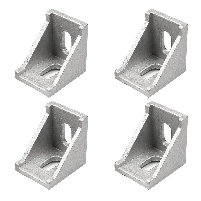 MroMax 8PCS Inner Angle Bracket Gusset Aluminum Alloy Inner Joint Bracket Suitable for 3030 Series Aluminum Extrusion Profile Silver