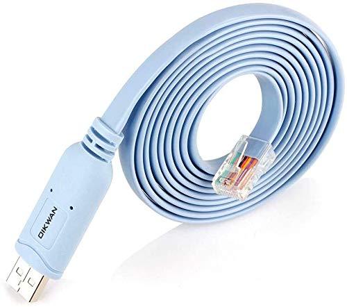 OIKWAN Console Cable USB to RJ45, USB Cable Compatible with Routers/Switch/Windows 7, 8,10 (10ft) 10ft