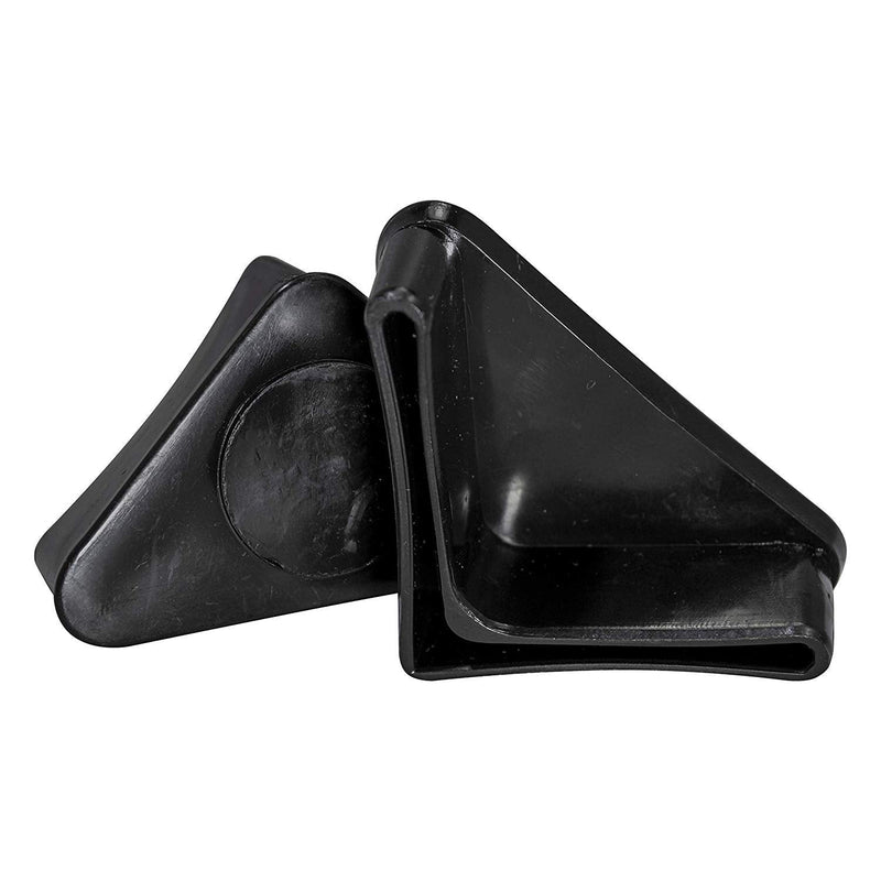 Prescott Plastics 1.5" Inch Angle Ironed Plug Insert (50 Pack), L Shaped End Cap for Metal Tubing, Fence, Glide Insert for Pipe Post and Furniture 50