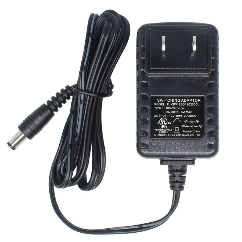 DC 12V 2A Power Supply Adapter 5.5mm x 2.1mm, UL Listed FCC