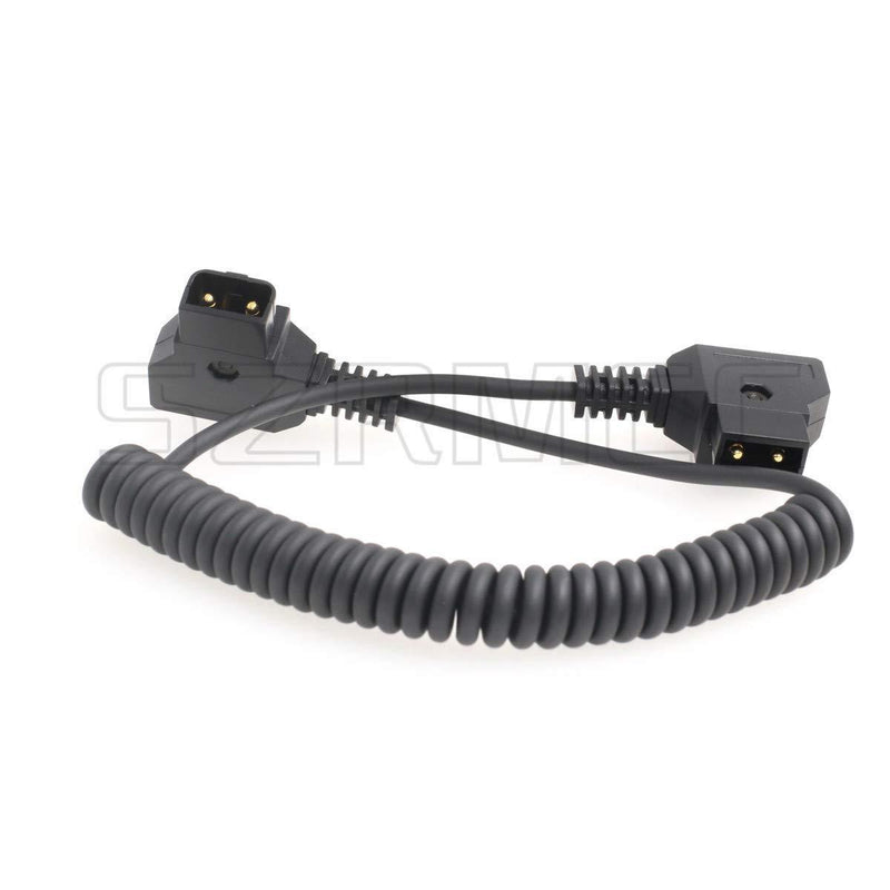 SZRMCC D-Tap Male to D-Tap Male Extension Adapter Coiled Cable for Anton-Bauer Battery to DSLR Rig Camera Photography Devices