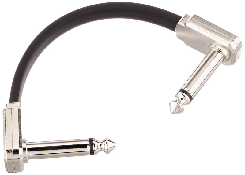 [AUSTRALIA] - Ernie Ball Flat Ribbon Patch Cable, 3in, Black (P06225) 3 inch 1-Pack 