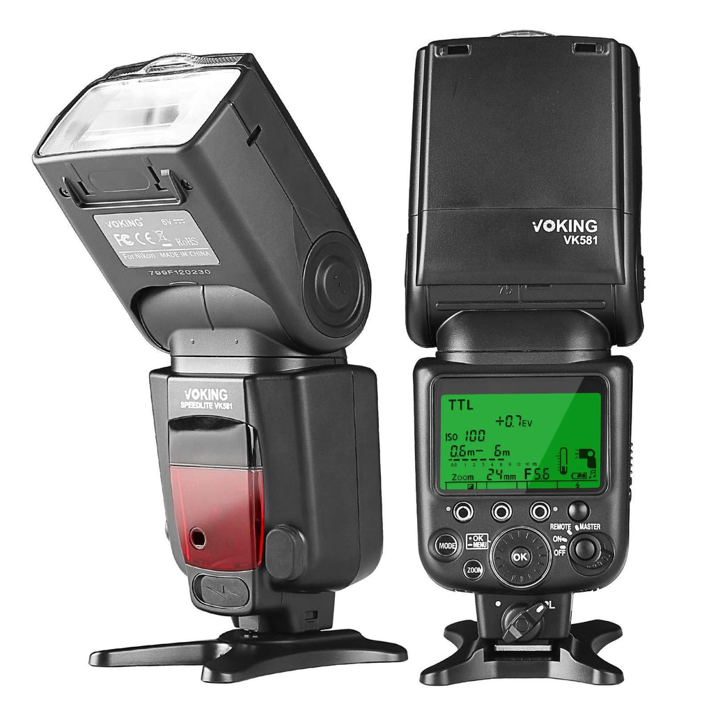 Voking VK581N TTL High Speed Sync Master Camera Flash Speedlite Compatible with Nikon D70 D90 D300 D600 D3000 D5200 D7000 D7100,etc