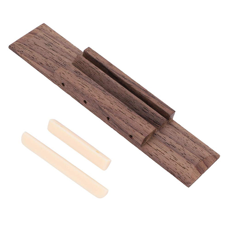 Alomejor Ukulele Bridge Set 4 String Briage Nut and Rosewood Bridge Replacement for Ukulele Bridge DIY Repairing