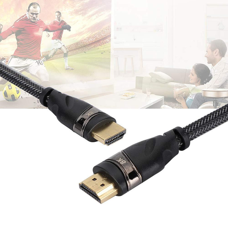 Wendry 8K Fiber Optic HDMI Cable, 8K HDMI Cord, 7680X4320 Fiber Optic Transmission Audio Video Sync Output Cable Suitable for Many Devices Plug and Play(1M) 1M