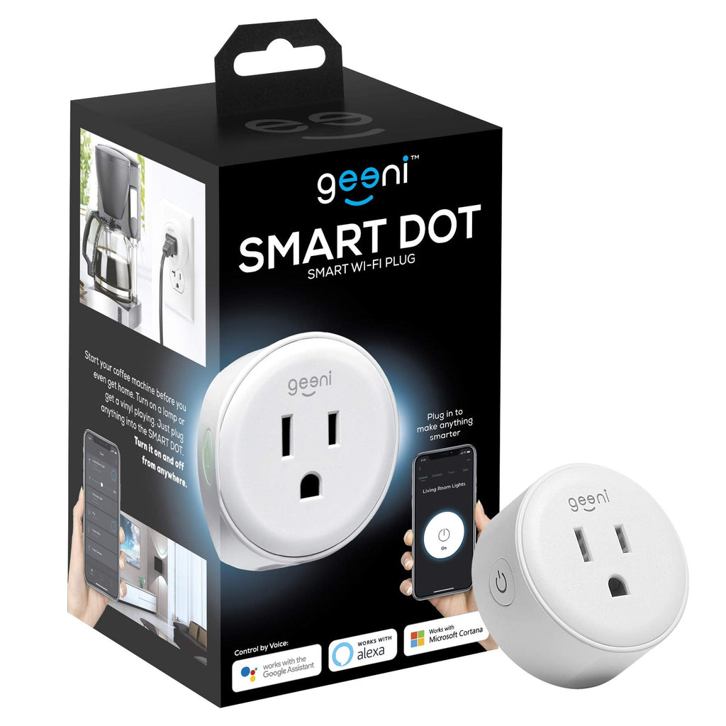 Geeni DOT Smart Wi-Fi Outlet Plug, White, (1 Pack) – No Hub Required – Works with Amazon Alexa and Google Assistant, Requires 2.4 GHz Wi-Fi 1 Pack