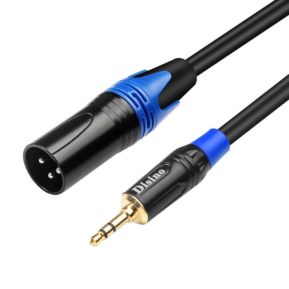 [AUSTRALIA] - DISINO 3.5mm to XLR Cable, Unbalanced 1/8 inch Mini Jack TRS Stereo Male to XLR Male Microphone Audio Cable - 6.6 FT 