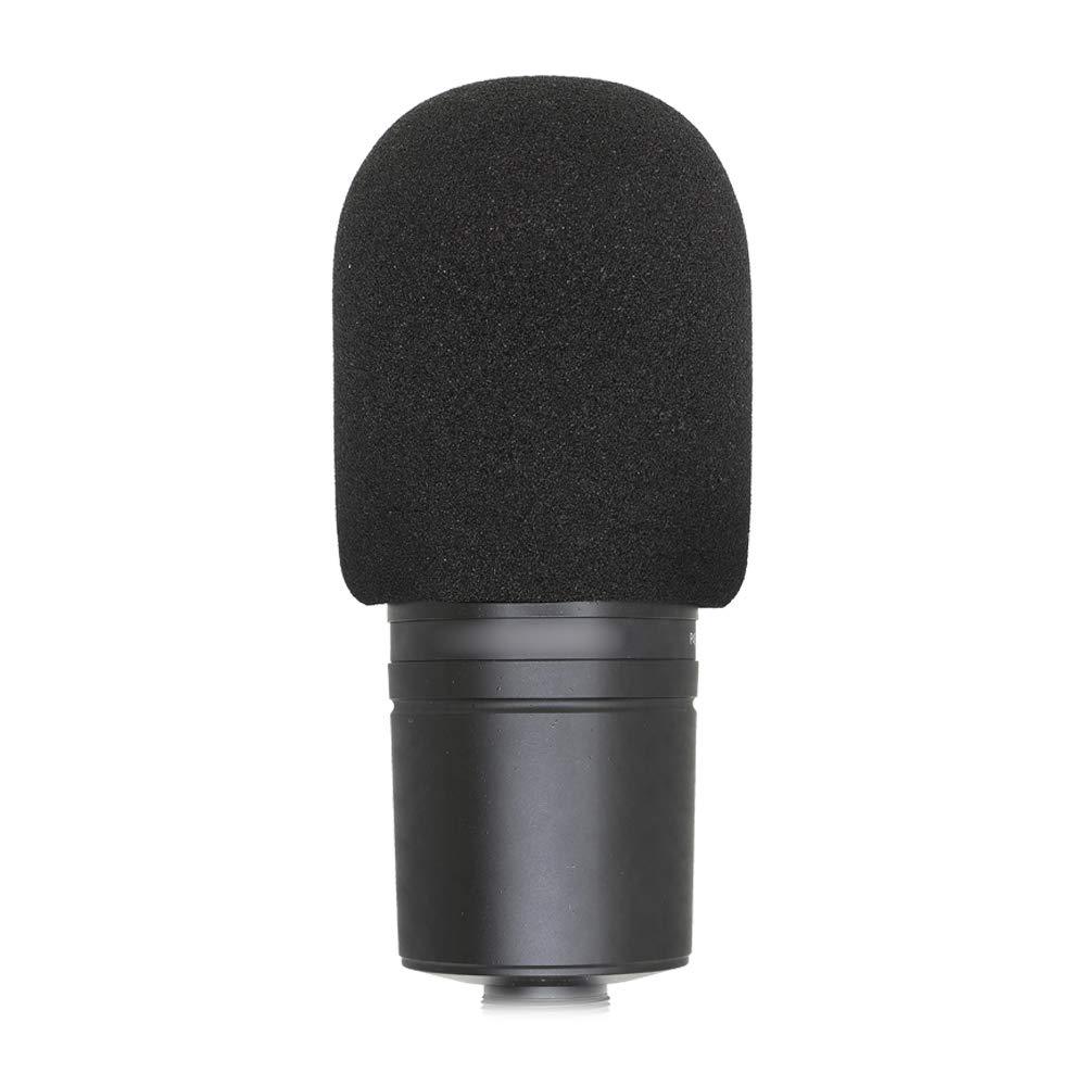 SUNMON Microphone Foam Windscreen Cover, Perfect Mic Pop Filter Mask Shield for Audio Technica AT2020、AT2020V、AT2035、AT2050 Microphones (Black)