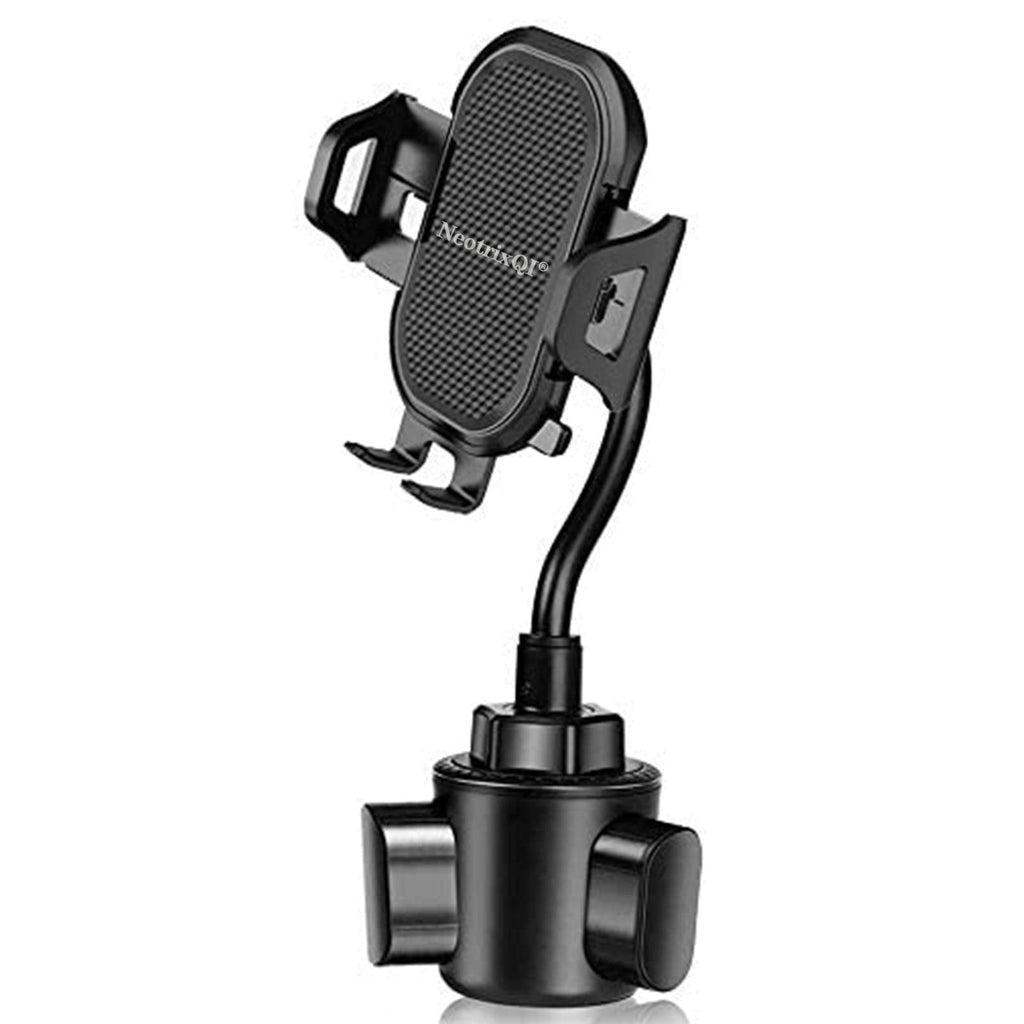 NeotrixQI Cup Phone Holder for Car, Flexible Gooseneck Cup Holder Phone Mount Universal Adjustable Cupholder Compatible with iPhone 13 Pro Max 12 Pro 11 Pro Max Samsung Galaxy S21+ Note 20 S21 Ultra