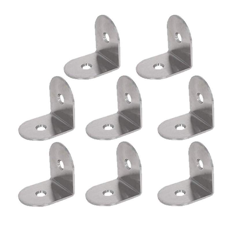 MroMax L Bracket Corner Brace 1.77" x 1.77" L Brackets for Wood Shelf, 90 Degree Stainless Steel Corner Bracket, Right Angle Bracket for Wood Furniture Chair Drawer Cabinet with Screws 8pcs