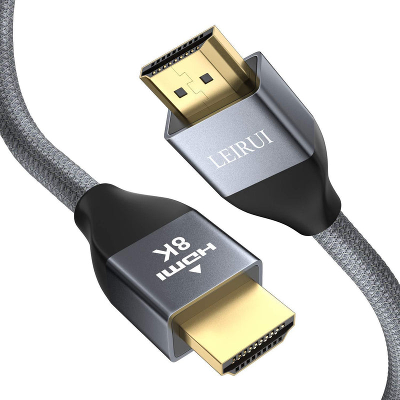 LEIRUI HDMI 2.1 Cable 6.6 Feet, 48Gbps High Speed Ultra HD 8K HDMI Cable, Support 8K@60Hz 4K@120Hz, Dynamic HDR, Dolby Vision, 3D, eARC Compatible with Apple TV, LG TV, Xbox, PS4, PS5, Fire TV
