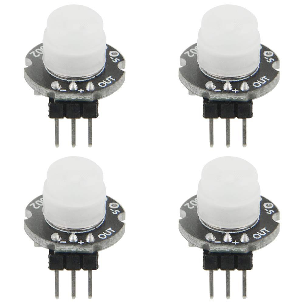 WMYCONGCONG 4 PCS Mini SR602 Motion Sensor Detector Module Pyroelectric Infrared Sensory Switch for Arduino Electronic DIY