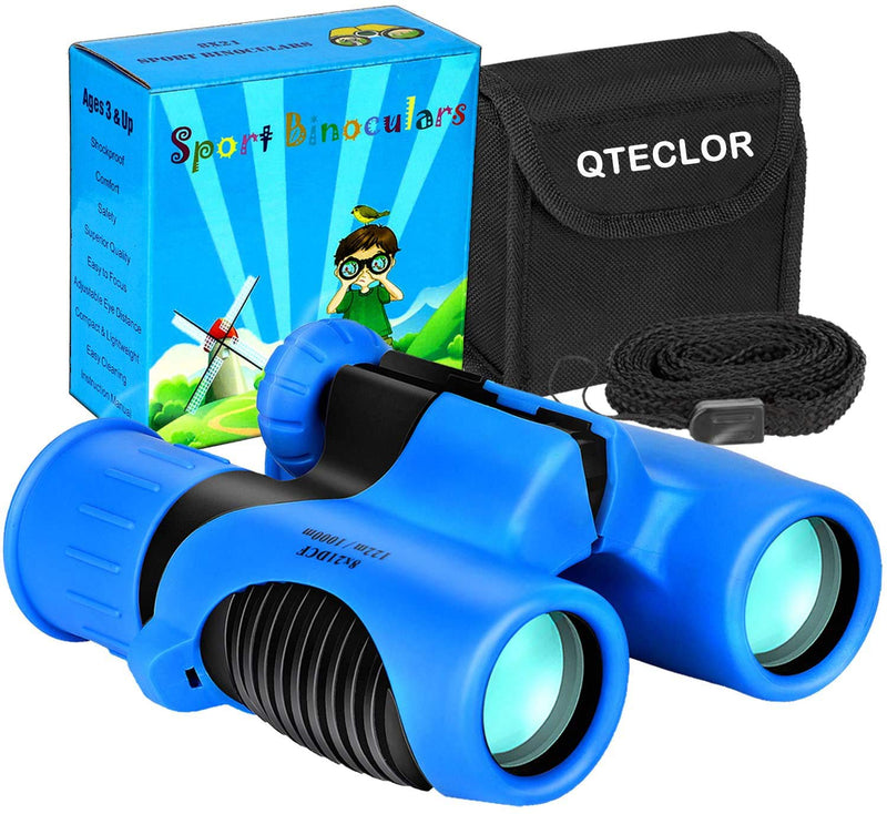 [AUSTRALIA] - Compact Mini Binoculars for Kids – 8x21 Zoom Kids Binoculars Toy Gift Shock Proof for 3-15 Years Old Boys Girls Bird Watching Sporting Events Children Best Present (Blue) 