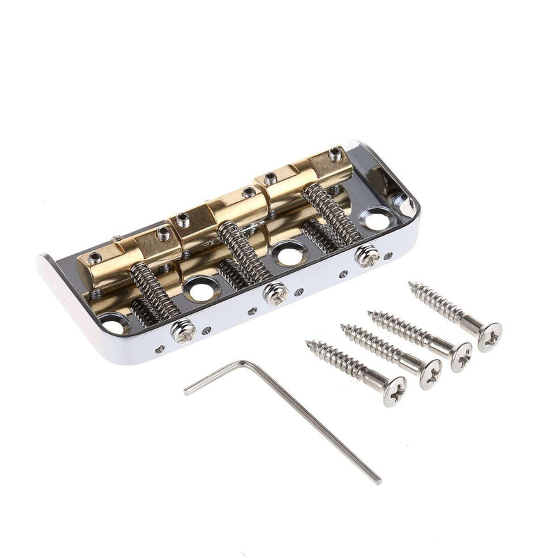 Wilkinson WTBS Short Telecaster Bridge Brass Compensated 3-Saddles for Humbucker Tele Style or Vintage Electric Guitar, Chrome