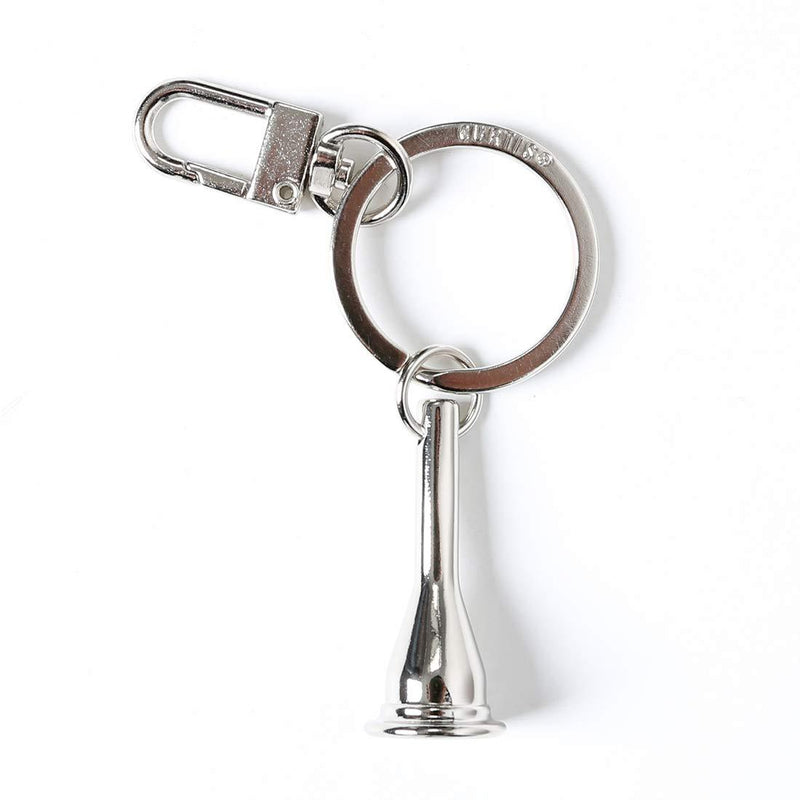 Curtis French Horn Mouthpiece Themed Key chain/Key holder/Key ring (Silver) Silver