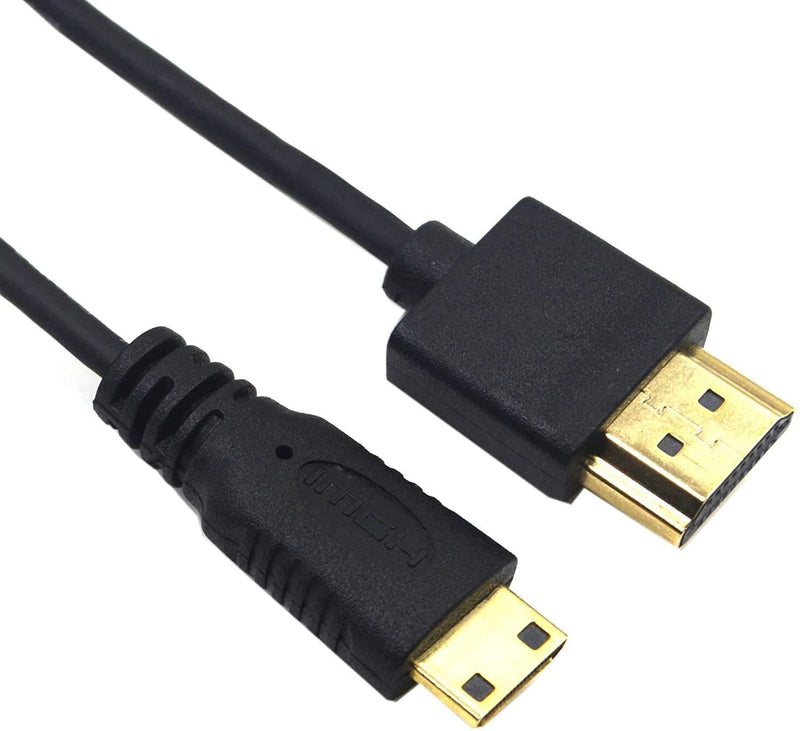 Duttek Mini HDMI to HDMI Cable, HDMI to Mini HDMI Cable, Ultra-Thin HDMI Male to Mini HDMI Male Cable Support 4K Ultra HD, 1080p, 3D,for Projector, Monitor, Camcorder(HDMI 2.0) (30cm/12inches) 30cm/12inches