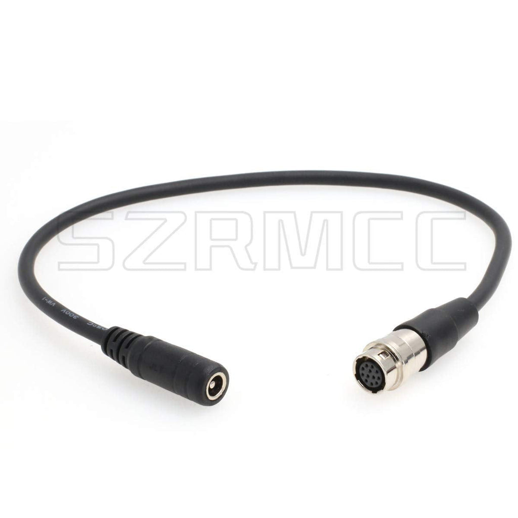 SZRMCC DC 5.5x2.1mm 12V to 12 Pin Hirose Power Cable for Canon Fujinon Nikon B4 2/3" Mount Lens