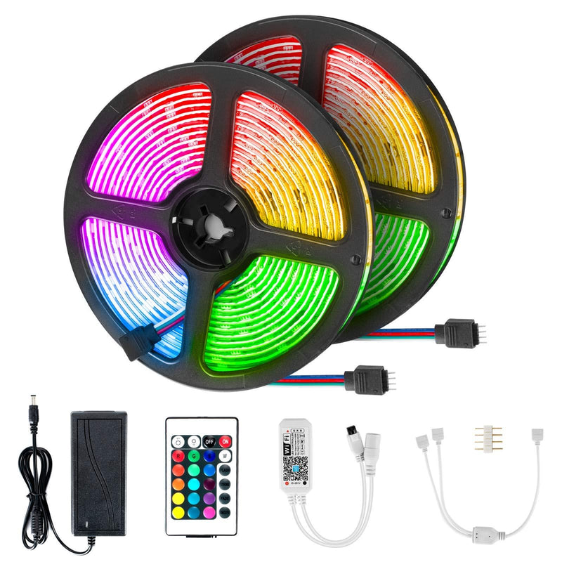 [AUSTRALIA] - JamBer Led Strip Lights,32.8Ft/10M Waterproof Wifi Version RGB Led Strip Lights With IOS/Android App Control,Led Light Strip Suitable For Home/Party/Festival/Party/Birthday/Bar Decoration (Multicolor) 