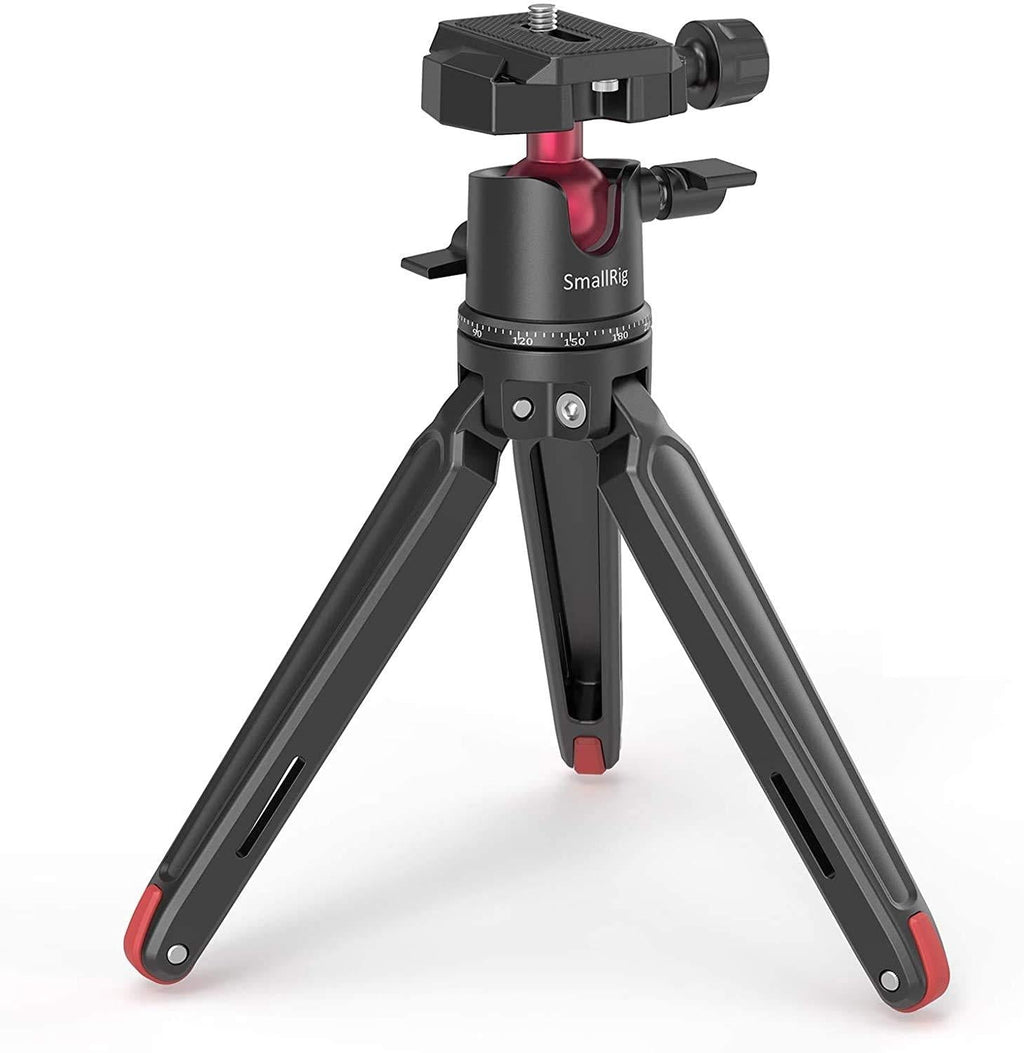 SMALLRIG Mini Tripod for Camera, Updated Desktop Tabletop Tripod with Arca-Type Compatible QR Plate, 360° Ball Head and 1/4 Screws Portable for Compact Cameras DSLRs, Phone, Gopro - BUT2664