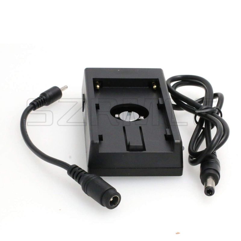 SZRMCC NP-F970 F960 F770 Battery Mount Plate Adapter with DC Barrel Cable for BMD BMCC 4K Camera