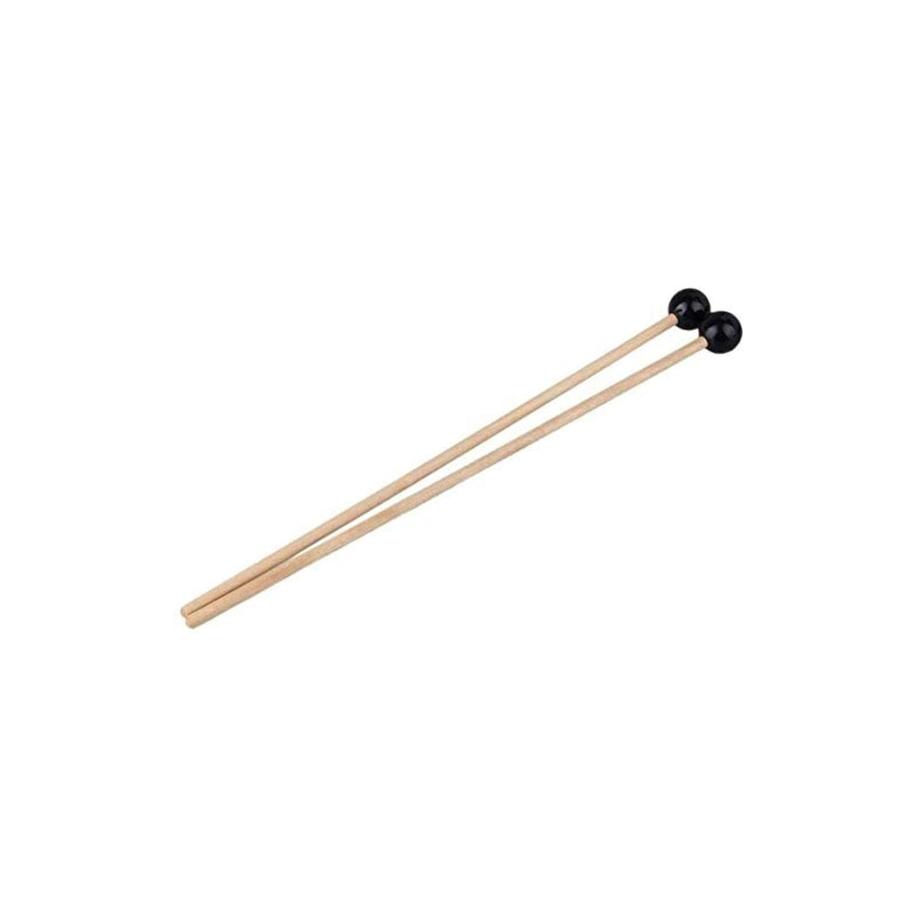 Liyafy 2PCS Marimba Sticks Xylophone Piano Hammer Rubber Mallet Percussion with Maple Handle - Black Big