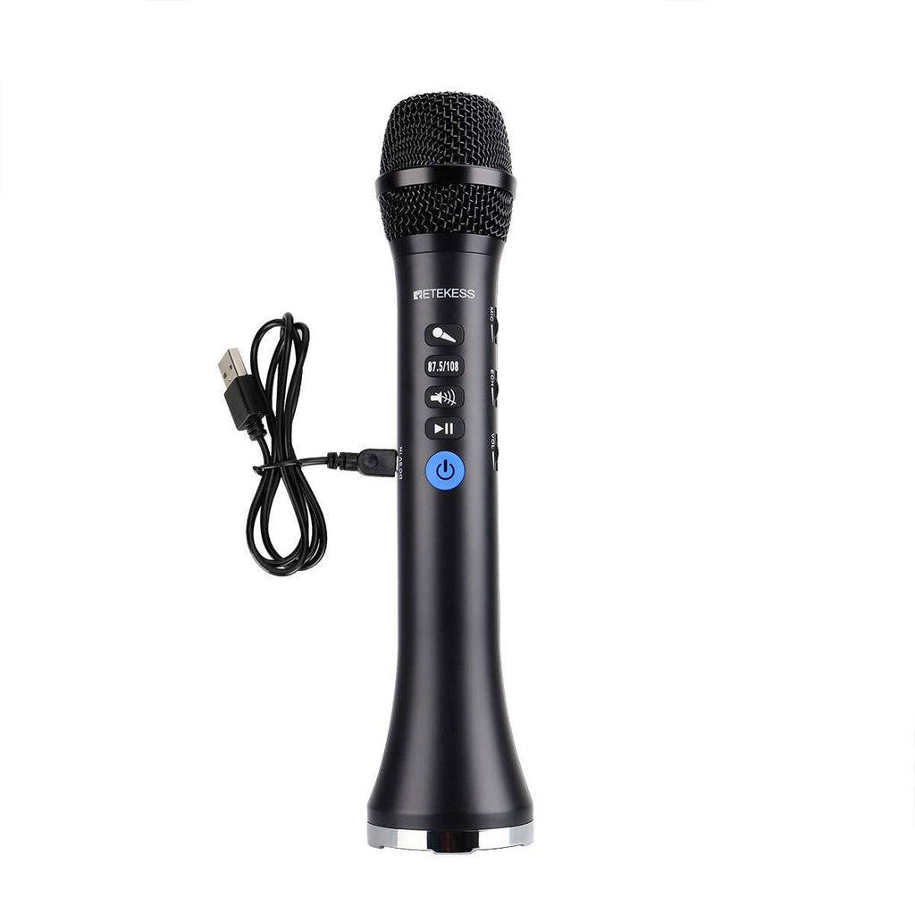 [AUSTRALIA] - Retekess TR617B Wireless Bluetooth Karaoke Microphone, 3-in-1 Portable Handheld Wireless Microphone, Battery Operated Microphone with Speaker for Karaoke, Party 