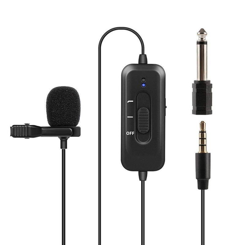 [AUSTRALIA] - Professional Lavalier Microphone,KinCam Clip-on Lapel Omnidirectional Condenser Mic with Noise Reduction & 8m Cable for Podcast,Recording,DSLR,Camera,PC,iPhone Android Interview,YouTube 